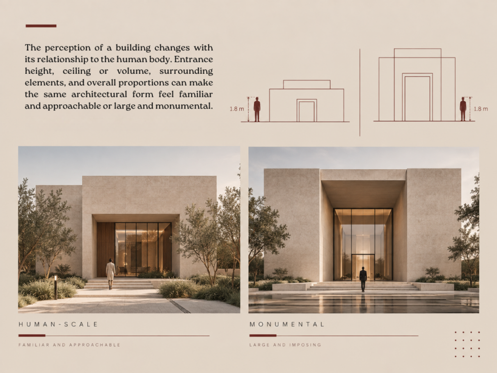 How Can the Same Building Feel Human-Scale or Monumental?