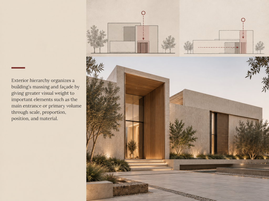 How a Building Tells You What Matters First?